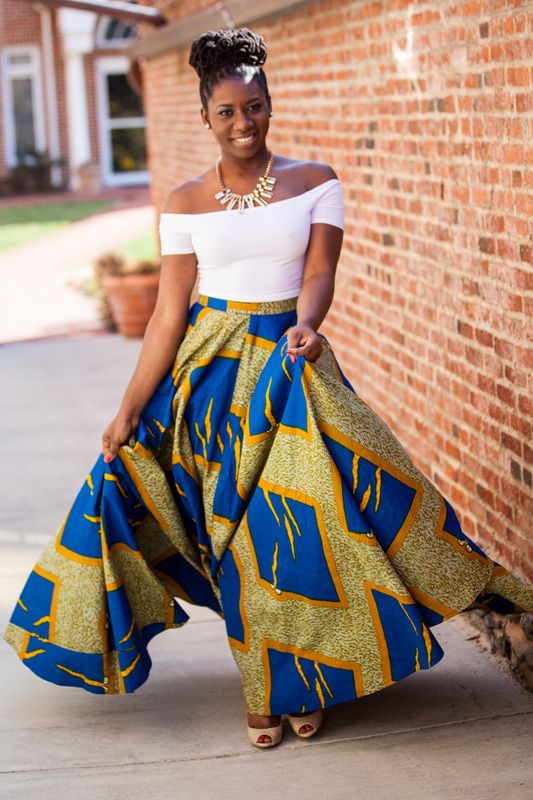 African Print Maxi Skirts